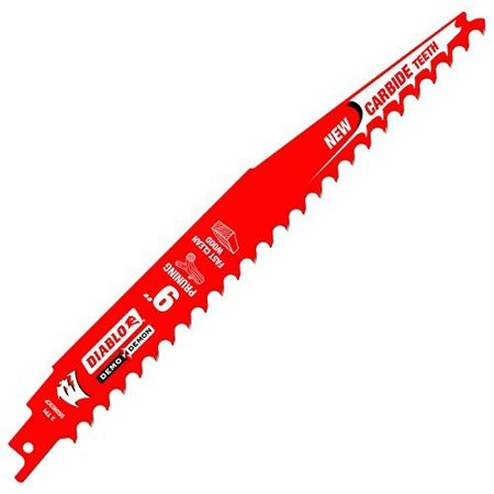 Diablo 9" Carbide Tipped Pruning Recip Blade 3 Tpi-Fast Wood 1 Pk DS0903CP